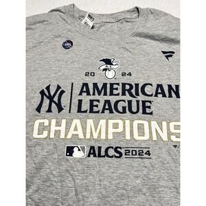 New York Yankees Fanatics 2024 American League Champions T-Shirt Gray Sz Med NWT